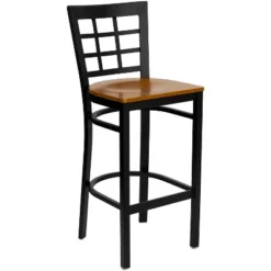 Flash Furniture Black Window Back Metal Restaurant Barstool -Flash Furniture GUEST bf95a008 11ab 4610 8abe d2b3e54f9a94