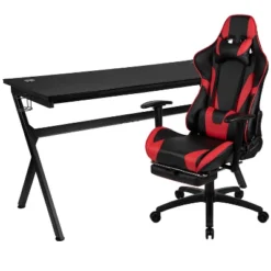 Flash Furniture Gaming Desk And Footrest Reclining Gaming Chair Set - Cup Holder/Headphone Hook/Removable Mouse Pad Top/Wire Management 31 Flash Furniture Gaming Desk And Footrest Reclining Gaming Chair Set - Cup Holder/Headphone Hook/Removable Mouse Pad Top/Wire Management -Flash Furniture GUEST c0e2bfcb 80ee 40c3 972d a472f05e6cb1