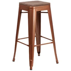 Flash Furniture 30" High Backless Barstool With Square Wood Seat 6 Flash Furniture 30" High Backless Barstool With Square Wood Seat -Flash Furniture GUEST c1c5f644 5f16 456e 9c5c b739e7ba05db
