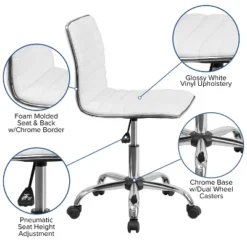 Flash Furniture 48" Wide Black Electric Height Adjustable Standing Desk With Designer Armless White Ribbed Swivel Task Office Chair 16 Flash Furniture 48" Wide Black Electric Height Adjustable Standing Desk With Designer Armless White Ribbed Swivel Task Office Chair -Flash Furniture GUEST c1e3b465 8066 4dc1 b701 baa01b5a223e