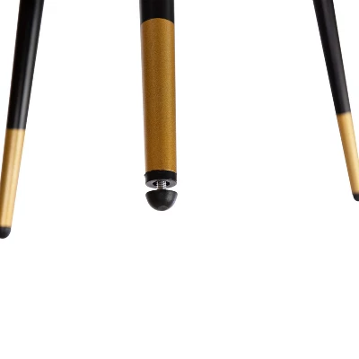 Flash Furniture Kora Commercial Grade Low Back Barstools-LeatherSoft Upholstery-Iron Frame-Integrated Footrest-Gold Tipped Legs-Set Of 2 8 Flash Furniture Kora Commercial Grade Low Back Barstools-LeatherSoft Upholstery-Iron Frame-Integrated Footrest-Gold Tipped Legs-Set Of 2 - Image 8