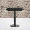 Flash Furniture 30'' Round Black Laminate Table Top With 18'' Round Table Height Base