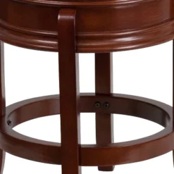 Flash Furniture 24'' High Backless Wood Counter Height Stool With Carved Apron And LeatherSoftSoft Swivel Seat 15 Flash Furniture 24'' High Backless Wood Counter Height Stool With Carved Apron And LeatherSoftSoft Swivel Seat -Flash Furniture GUEST c4d2bc0e dc20 408a accc 7e16249dde8a