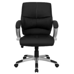 Flash Furniture Bodie Mid-Back Black LeatherSoft Contemporary Swivel Manager's Office Chair With Arms 11 Flash Furniture Bodie Mid-Back Black LeatherSoft Contemporary Swivel Manager's Office Chair With Arms -Flash Furniture GUEST c52b5bc2 c1a5 4970 be83 e30efd557397