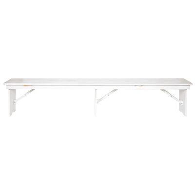 Flash Furniture HERCULES Series 8' X 12'' Solid Pine Folding Farm Bench With 3 Legs 2 Flash Furniture HERCULES Series 8' X 12'' Solid Pine Folding Farm Bench With 3 Legs - Image 2