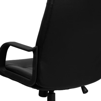 Flash Furniture Holly High Back Black Glove Vinyl Executive Swivel Office Chair With Arms 4 Flash Furniture Holly High Back Black Glove Vinyl Executive Swivel Office Chair With Arms - Image 4