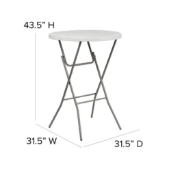 Flash Furniture 2.63-Foot Round Granite White Plastic Bar Height Folding Table 7 Flash Furniture 2.63-Foot Round Granite White Plastic Bar Height Folding Table -Flash Furniture GUEST c81ae6b5 9f33 4d89 abd4 13e348aadbcf