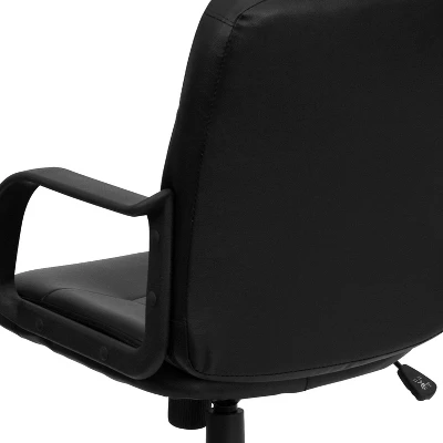 Flash Furniture Paulson Mid-Back Black Glove Vinyl Executive Swivel Office Chair With Arms 4 Flash Furniture Paulson Mid-Back Black Glove Vinyl Executive Swivel Office Chair With Arms - Image 4
