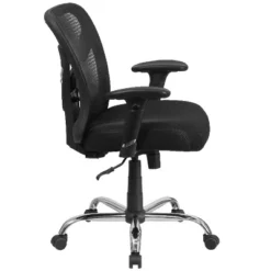HERCULES Series 400 Lb. Capacity Big & Tall Swivel Task Chair Black Mesh - Flash Furniture