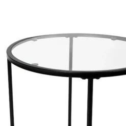 Flash Furniture Astoria Collection Round End Table - Modern Clear Glass Accent Table With Matte Black Frame 10 Flash Furniture Astoria Collection Round End Table - Modern Clear Glass Accent Table With Matte Black Frame -Flash Furniture GUEST c98ed2f2 4b89 42c2 a2d9 44699e879e21