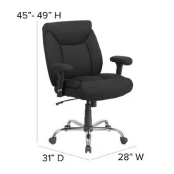 Flash Furniture HERCULES Series 24/7 Intensive Use Big & Tall 500 Lb. Rated Executive Swivel Ergonomic Office Chair With Loop Arms 13 Flash Furniture HERCULES Series 24/7 Intensive Use Big & Tall 500 Lb. Rated Executive Swivel Ergonomic Office Chair With Loop Arms -Flash Furniture GUEST ca02c7f6 1c79 4186 a5cb f2e3b3bdf35c
