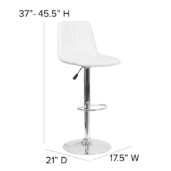 Flash Furniture Contemporary Vinyl Adjustable Height Barstool With Embellished Stitch Design And Chrome Base -Flash Furniture GUEST ccaeb09d eef5 4643 8c5a a6faa05e86a1