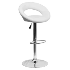 Flash Furniture Contemporary Vinyl Rounded Orbit-Style Back Adjustable Height Barstool With Chrome Base 21 Flash Furniture Contemporary Vinyl Rounded Orbit-Style Back Adjustable Height Barstool With Chrome Base -Flash Furniture GUEST cfdc1d69 e634 4182 85ad f20e158fa503