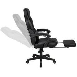 Flash Furniture Gaming Desk With Cup Holder/Headphone Hook/Monitor Stand & Reclining Back/Arms Gaming Chair With Footrest 18 Flash Furniture Gaming Desk With Cup Holder/Headphone Hook/Monitor Stand & Reclining Back/Arms Gaming Chair With Footrest -Flash Furniture GUEST d0f5f4be 904a 460c 967c 66c66d53b815