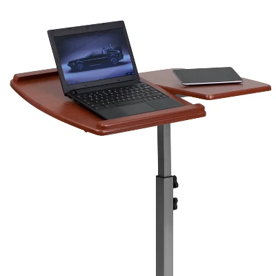 Angle And Height Adjustable Mobile Laptop Computer Table Cherry Top - Flash Furniture 2 Angle And Height Adjustable Mobile Laptop Computer Table Cherry Top - Flash Furniture - Image 2