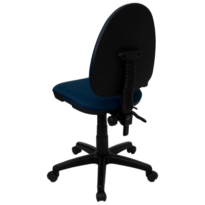 Flash Furniture Mid-Back Navy Blue Fabric Multifunction Swivel Ergonomic Task Office Chair With Adjustable Lumbar Support 1 Flash Furniture Mid-Back Navy Blue Fabric Multifunction Swivel Ergonomic Task Office Chair With Adjustable Lumbar Support