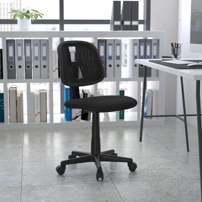 Flash Furniture Flash Fundamentals Mid-Back Mesh Swivel Task Office Chair With Pivot Back 1 Flash Furniture Flash Fundamentals Mid-Back Mesh Swivel Task Office Chair With Pivot Back