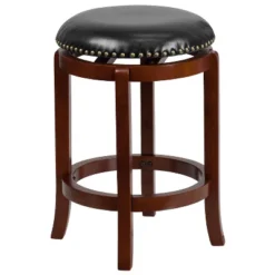 Flash Furniture 24'' High Backless Wood Counter Height Stool With LeatherSoft Swivel Seat 13 Flash Furniture 24'' High Backless Wood Counter Height Stool With LeatherSoft Swivel Seat -Flash Furniture GUEST d1ccd0fa caae 4979 8ed0 8b7b7eff766f