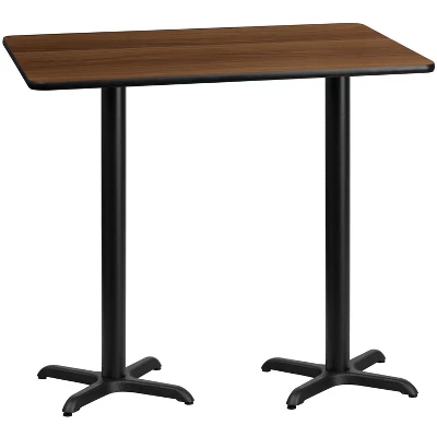 Flash Furniture 30'' X 60'' Rectangular Laminate Table Top With 22'' X 22'' Bar Height Table Bases 2 Flash Furniture 30'' X 60'' Rectangular Laminate Table Top With 22'' X 22'' Bar Height Table Bases - Image 2