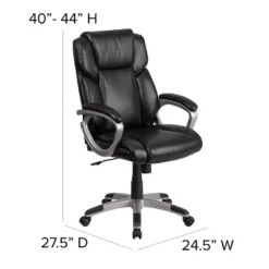 Flash Furniture Mid-Back LeatherSoftSoft Executive Swivel Office Chair With Padded Arms 12 Flash Furniture Mid-Back LeatherSoftSoft Executive Swivel Office Chair With Padded Arms -Flash Furniture GUEST d2895d54 166f 4ed7 81c2 1ecade56262c