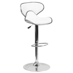 Flash Furniture Contemporary Cozy Mid-Back Vinyl Adjustable Height Barstool With Chrome Base 31 Flash Furniture Contemporary Cozy Mid-Back Vinyl Adjustable Height Barstool With Chrome Base -Flash Furniture GUEST d2acb62c 51fd 436b a322 f44cee7c7fb0