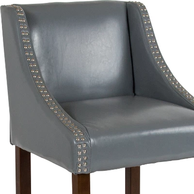 Flash Furniture Carmel Series 24" High Transitional Wood Counter Height Stool With Accent Nail Trim 4 Flash Furniture Carmel Series 24" High Transitional Wood Counter Height Stool With Accent Nail Trim - Image 4