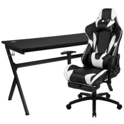 Flash Furniture Gaming Desk And Footrest Reclining Gaming Chair Set - Cup Holder/Headphone Hook/Removable Mouse Pad Top/Wire Management 29 Flash Furniture Gaming Desk And Footrest Reclining Gaming Chair Set - Cup Holder/Headphone Hook/Removable Mouse Pad Top/Wire Management -Flash Furniture GUEST d417143d 9ea0 4bbc a683 6a25c31dde1d