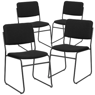 Flash Furniture 4 Pack HERCULES Series 500 Lb. Capacity High Density Stacking Chair With Sled Base 1 Flash Furniture 4 Pack HERCULES Series 500 Lb. Capacity High Density Stacking Chair With Sled Base