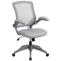 Flash Furniture Mid-Back Mesh Swivel Ergonomic Task Office Chair With Gray Frame And Flip-Up Arms -Flash Furniture GUEST d64c3a3d 592f 4e44 a7d7 ccd1ec705fad