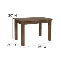 Flash Furniture 46" X 30" Rectangular Solid Pine Farm Dining Table 16 Flash Furniture 46" X 30" Rectangular Solid Pine Farm Dining Table -Flash Furniture GUEST d6ca9b25 7965 4b6b a157 b68378b3b2d1