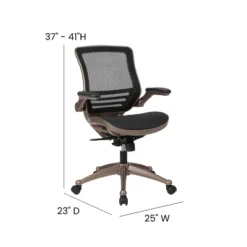 Flash Furniture Mid-Back Transparent Mesh Executive Swivel Office Chair With Flip-Up Arms 14 Flash Furniture Mid-Back Transparent Mesh Executive Swivel Office Chair With Flip-Up Arms -Flash Furniture GUEST d7906475 e832 4303 aca8 ed04f102a802