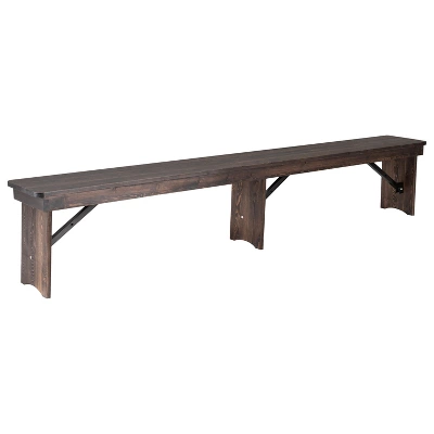 Flash Furniture HERCULES Series 8' X 12'' Solid Pine Folding Farm Bench With 3 Legs 13 Flash Furniture HERCULES Series 8' X 12'' Solid Pine Folding Farm Bench With 3 Legs - Image 13