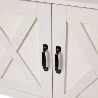 Flash Furniture Wyatt 60" Modern Farmhouse Tall TV Console Cabinet With Storage Cabinets And Shelves For TV's Up To 60" 9 Flash Furniture Wyatt 60" Modern Farmhouse Tall TV Console Cabinet With Storage Cabinets And Shelves For TV's Up To 60" - Image 9