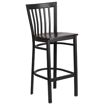 Flash Furniture Black School House Back Metal Restaurant Barstool 11 Flash Furniture Black School House Back Metal Restaurant Barstool - Image 11
