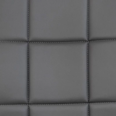 Flash Furniture Mid-Back Gray Quilted Vinyl Swivel Task Office Chair With Arms 8 Flash Furniture Mid-Back Gray Quilted Vinyl Swivel Task Office Chair With Arms - Image 8