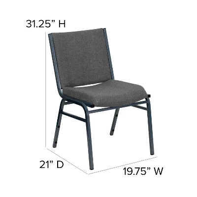 Flash Furniture HERCULES Series Heavy Duty Gray Fabric Stack Chair 2 Flash Furniture HERCULES Series Heavy Duty Gray Fabric Stack Chair - Image 2