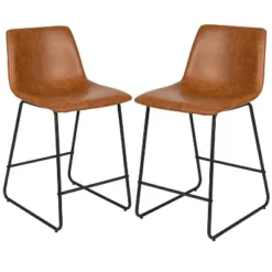 Flash Furniture 24 Inch Commercial Grade LeatherSoft Counter Height Barstools, Set Of 2 28 Flash Furniture 24 Inch Commercial Grade LeatherSoft Counter Height Barstools, Set Of 2 -Flash Furniture GUEST db7387f1 7fca 4609 9324 0581802083ef