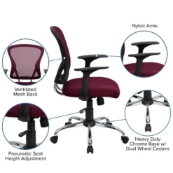 Flash Furniture Mid-Back Mesh Swivel Task Office Chair With Chrome Base And Arms 15 Flash Furniture Mid-Back Mesh Swivel Task Office Chair With Chrome Base And Arms -Flash Furniture GUEST ddb27032 4a97 47cb 9fee 0805552f2397