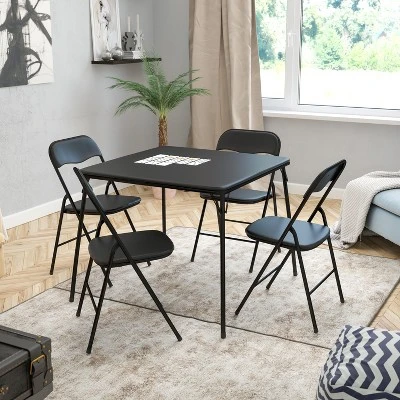 Flash Furniture 5 Piece Folding Card Table And Chair Set 1 Flash Furniture 5 Piece Folding Card Table And Chair Set