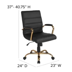 Flash Furniture Mid-Back Executive Swivel Office Chair With Metal Frame And Arms 20 Flash Furniture Mid-Back Executive Swivel Office Chair With Metal Frame And Arms -Flash Furniture GUEST de215dda ade9 47fb bb3f 86922570672e