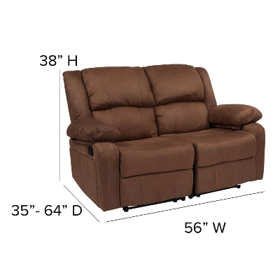 Flash Furniture Harmony Series Loveseat With Two Built-In Recliners 2 Flash Furniture Harmony Series Loveseat With Two Built-In Recliners - Image 2