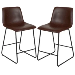 Flash Furniture 24 Inch Commercial Grade LeatherSoft Counter Height Barstools, Set Of 2 27 Flash Furniture 24 Inch Commercial Grade LeatherSoft Counter Height Barstools, Set Of 2 -Flash Furniture GUEST e016a2b5 f42e 48de ab68 57e241751512