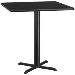Flash Furniture 42'' Square Laminate Table Top With 33'' X 33'' Bar Height Table Base -Flash Furniture GUEST e0759379 8482 43ab b6c8 ca04acde9486