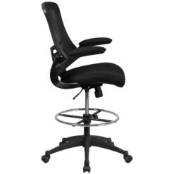 Flash Furniture Mid-Back Black Mesh Ergonomic Drafting Chair With Adjustable Foot Ring And Flip-Up Arms 21 Flash Furniture Mid-Back Black Mesh Ergonomic Drafting Chair With Adjustable Foot Ring And Flip-Up Arms -Flash Furniture GUEST e1b9ba26 dd64 431a affe d841aa24466d