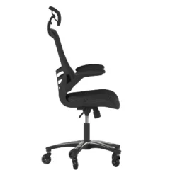 Flash Furniture Kelista High-Back Black Mesh Swivel Ergonomic Executive Office Chair With Flip-Up Arms And Transparent Roller Wheels 12 Flash Furniture Kelista High-Back Black Mesh Swivel Ergonomic Executive Office Chair With Flip-Up Arms And Transparent Roller Wheels -Flash Furniture GUEST e2984368 e2e5 47ce 8d12 3d60f691cdd7