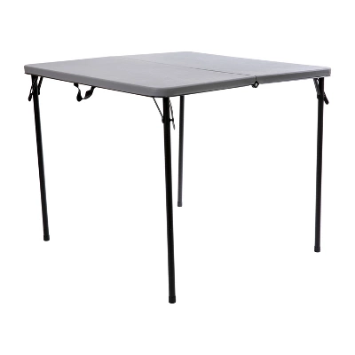 Flash Furniture 2.83-Foot Square Bi-Fold Plastic Folding Table With Carrying Handle 13 Flash Furniture 2.83-Foot Square Bi-Fold Plastic Folding Table With Carrying Handle - Image 13