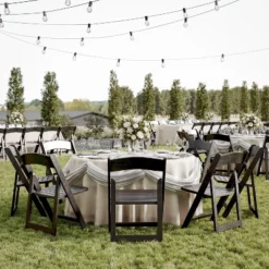 Flash Furniture Holden Commercial Grade Solid Wood Folding Dining Chair - Set Of 2