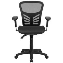 Flash Furniture Mid-Back Transparent Black Mesh Multifunction Executive Swivel Ergonomic Office Chair With Adjustable Arms 16 Flash Furniture Mid-Back Transparent Black Mesh Multifunction Executive Swivel Ergonomic Office Chair With Adjustable Arms -Flash Furniture GUEST e32cc6c4 19c9 480d 9916 185f2104e820