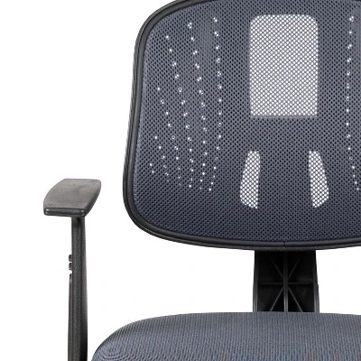 Flash Furniture Flash Fundamentals Mid-Back Mesh Swivel Task Office Chair With Pivot Back And Arms 6 Flash Furniture Flash Fundamentals Mid-Back Mesh Swivel Task Office Chair With Pivot Back And Arms - Image 6