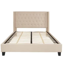 Flash Furniture Riverdale Queen Size Tufted Upholstered Platform Bed In Beige Fabric 5 Flash Furniture Riverdale Queen Size Tufted Upholstered Platform Bed In Beige Fabric -Flash Furniture GUEST e628ffed 34b7 4e86 88e8 c539a528d2e1